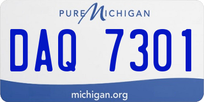 MI license plate DAQ7301
