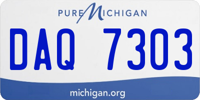 MI license plate DAQ7303