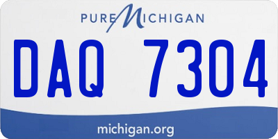MI license plate DAQ7304