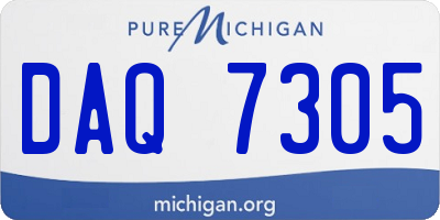 MI license plate DAQ7305