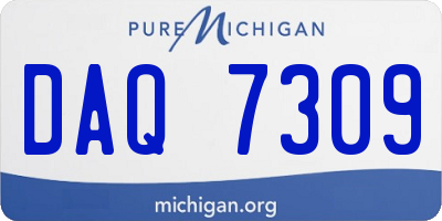 MI license plate DAQ7309