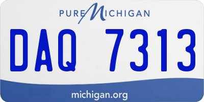 MI license plate DAQ7313