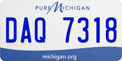 MI license plate DAQ7318