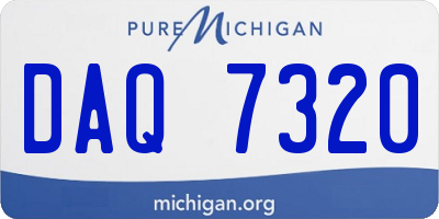 MI license plate DAQ7320