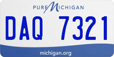 MI license plate DAQ7321