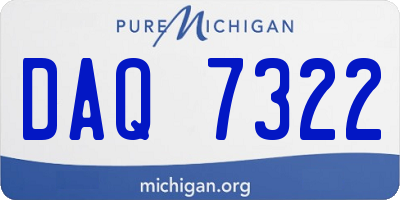 MI license plate DAQ7322