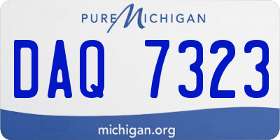 MI license plate DAQ7323