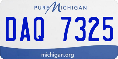 MI license plate DAQ7325
