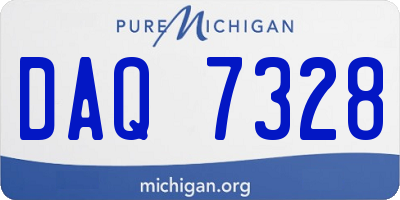 MI license plate DAQ7328