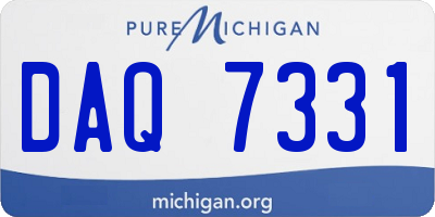 MI license plate DAQ7331