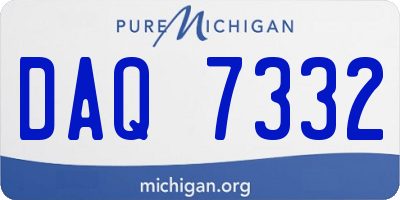 MI license plate DAQ7332