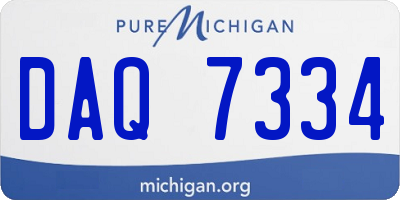 MI license plate DAQ7334