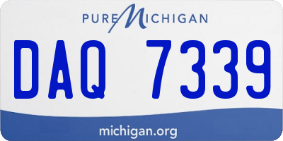 MI license plate DAQ7339