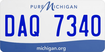 MI license plate DAQ7340