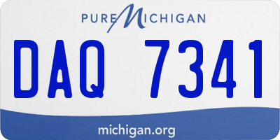 MI license plate DAQ7341