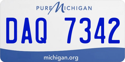 MI license plate DAQ7342