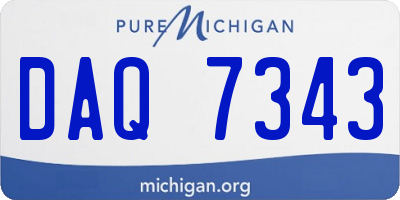 MI license plate DAQ7343