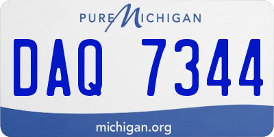 MI license plate DAQ7344