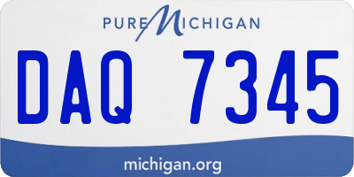 MI license plate DAQ7345