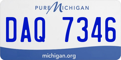 MI license plate DAQ7346