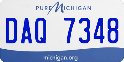 MI license plate DAQ7348