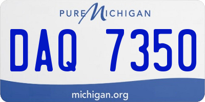 MI license plate DAQ7350