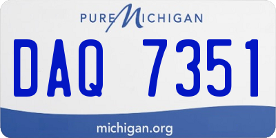 MI license plate DAQ7351