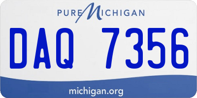 MI license plate DAQ7356