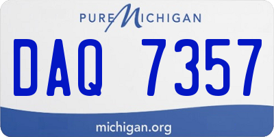 MI license plate DAQ7357