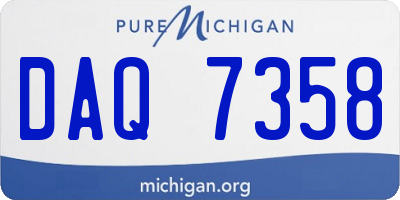 MI license plate DAQ7358