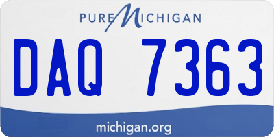 MI license plate DAQ7363