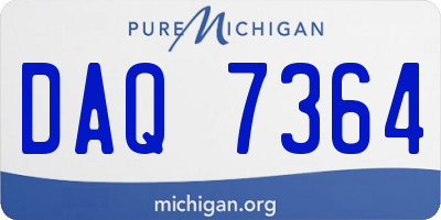MI license plate DAQ7364