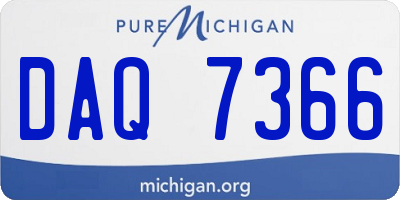 MI license plate DAQ7366