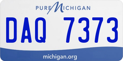 MI license plate DAQ7373