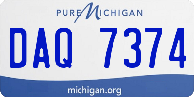 MI license plate DAQ7374