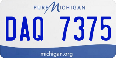 MI license plate DAQ7375