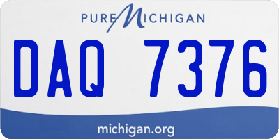 MI license plate DAQ7376