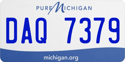 MI license plate DAQ7379