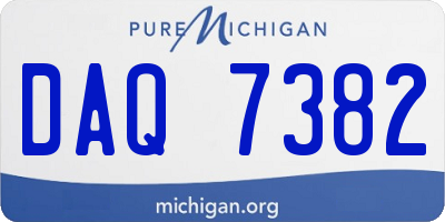 MI license plate DAQ7382