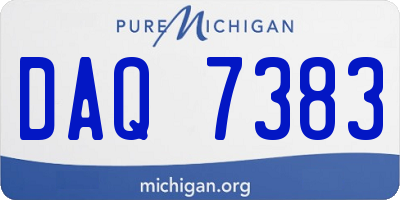 MI license plate DAQ7383
