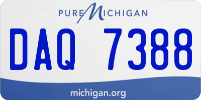 MI license plate DAQ7388