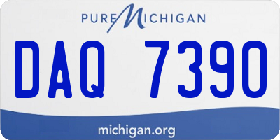 MI license plate DAQ7390