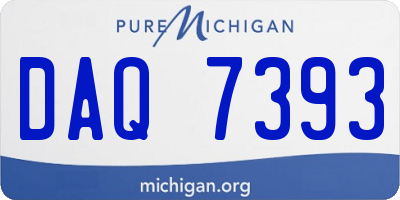 MI license plate DAQ7393