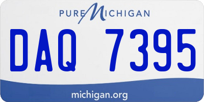 MI license plate DAQ7395
