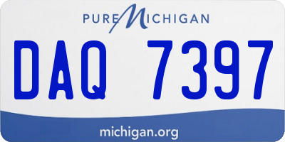 MI license plate DAQ7397