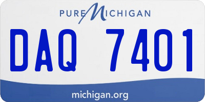 MI license plate DAQ7401