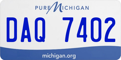MI license plate DAQ7402