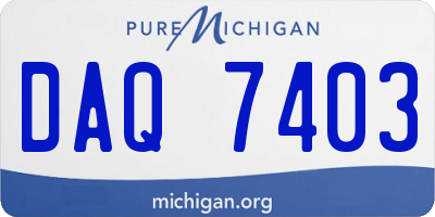 MI license plate DAQ7403