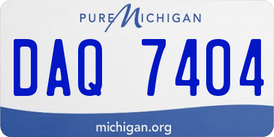 MI license plate DAQ7404