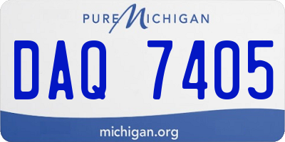 MI license plate DAQ7405